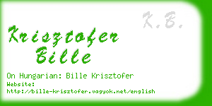 krisztofer bille business card